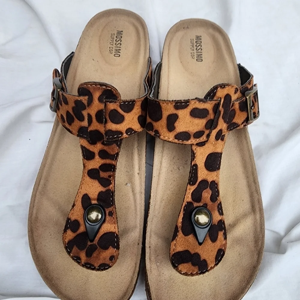 Massimo‎ Birk style cheetah sandals 10